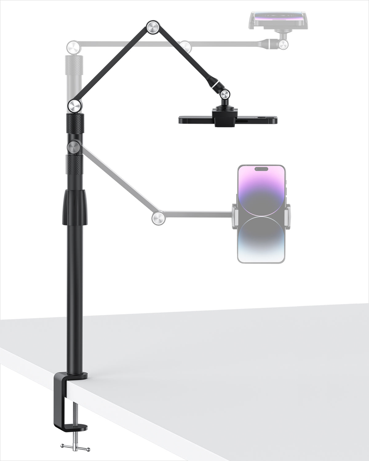 Tablet Phone Overhead Stand, C Clamp Desktop Stand (AP-4PC)