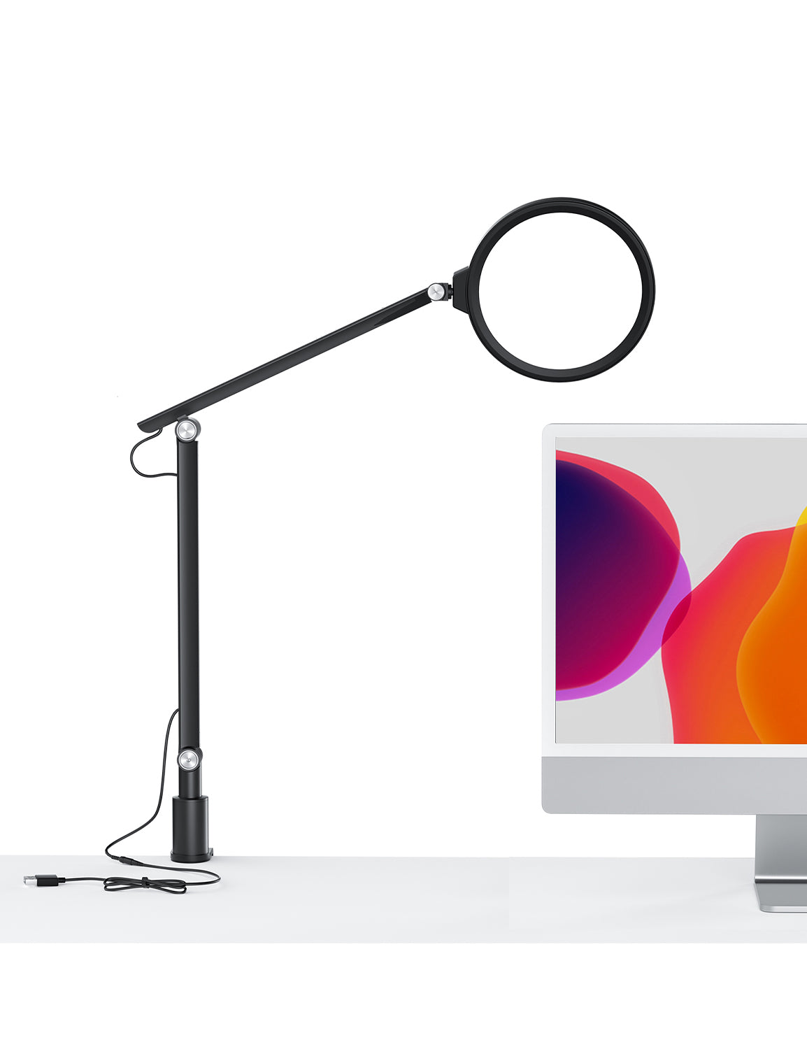 LED Desk Lamp 7&#39;&#39; with Clamp, Swing Arm (LT-1C)