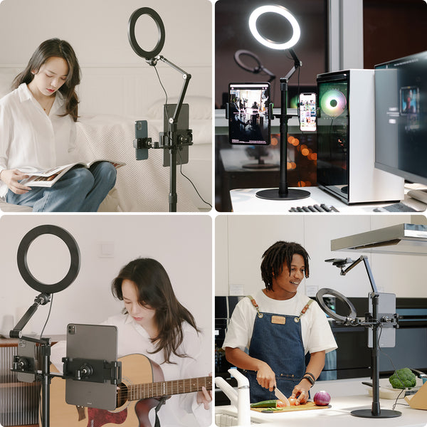 viozon 3-in-1 自撮りデスクトップ ライブスタンド 高さ調節可能 viozon 3-in-1 自撮りデスクトップ ライブスタンド 高さ調節可能