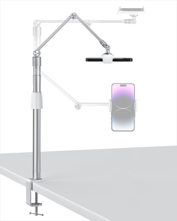Tablet Phone Overhead Stand, C Clamp Desktop Stand (AP4PC) viozon