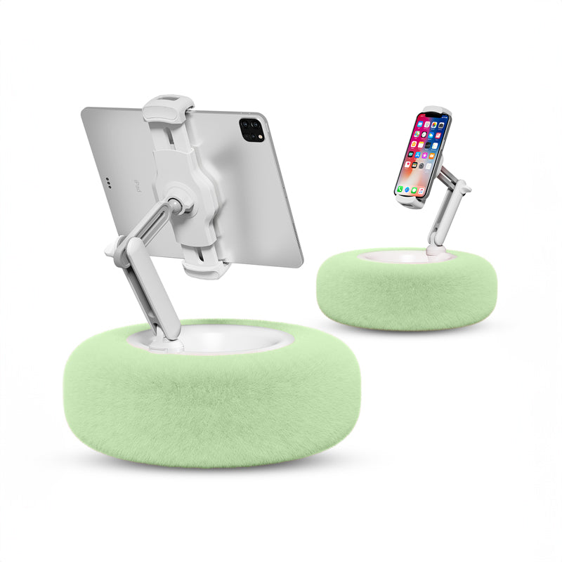 Viozon Tablet Stand Pillow, Compatible with 4.7&quot;-13&quot; Phone/Tablet, iPad, iPhone, Samsung, Google, Kindle, 360°Adjustable Phone Holder for Bed with Soft Plush Fabric, and Detachable Bowl