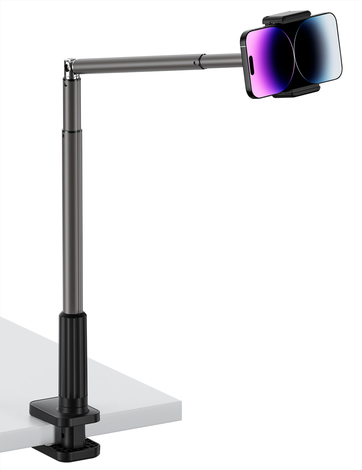 Viozon Phone Holder, Flexible Long Arm, Overhead Mount,360° Adjustable Angle, Aluminum Alloy with C Clamp (AP-X6)