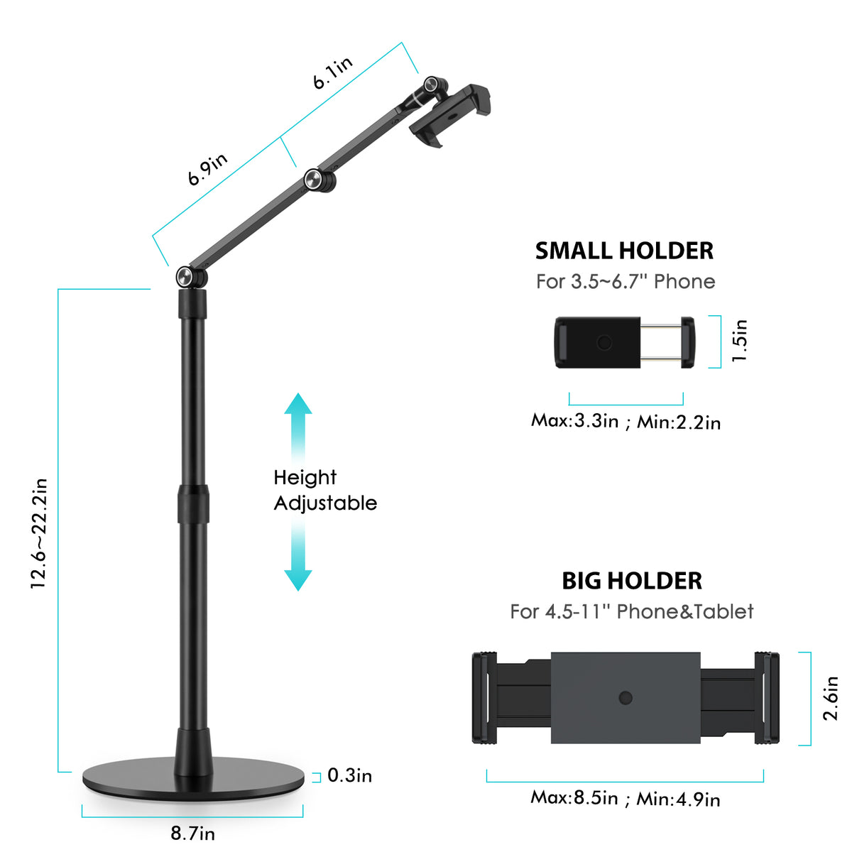 Overhead Stand for Phone &amp; Tablet(AP-4P)