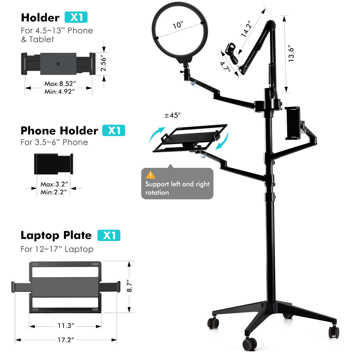 Selfie Live Floor Stand Set 5-in-1(ZB-3)