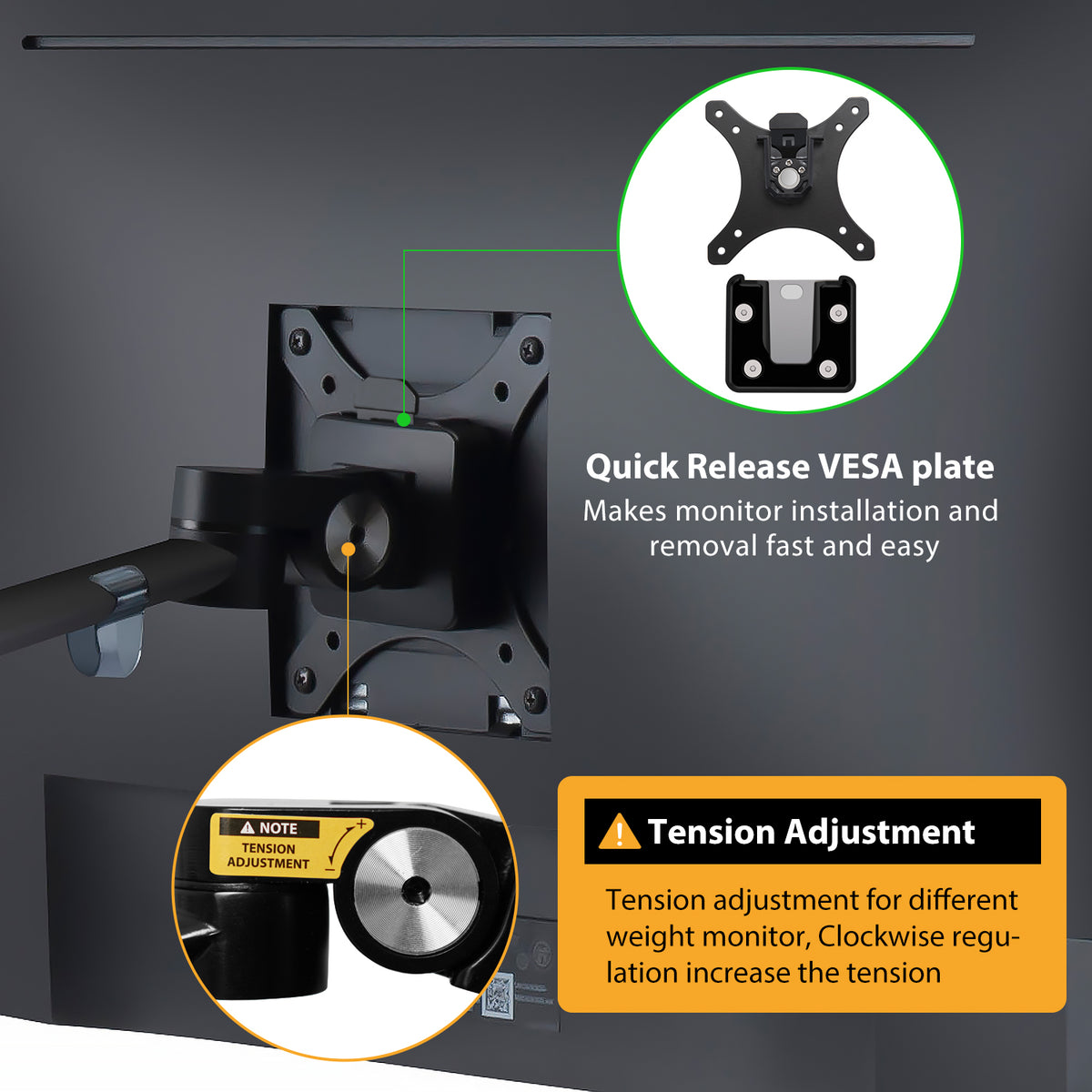 Monitor&amp;Laptop/Tablet Desk Stand(OL-3T)