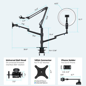 Viozon Selfie Live Floor Stand Set 5-in-1 ZB-3 - viozon