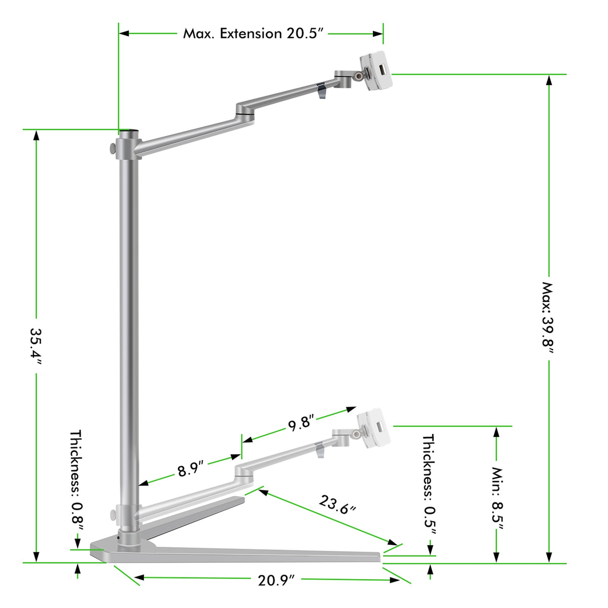 Lift Floor Stand for Phone&amp;Tablet(UP-6A)