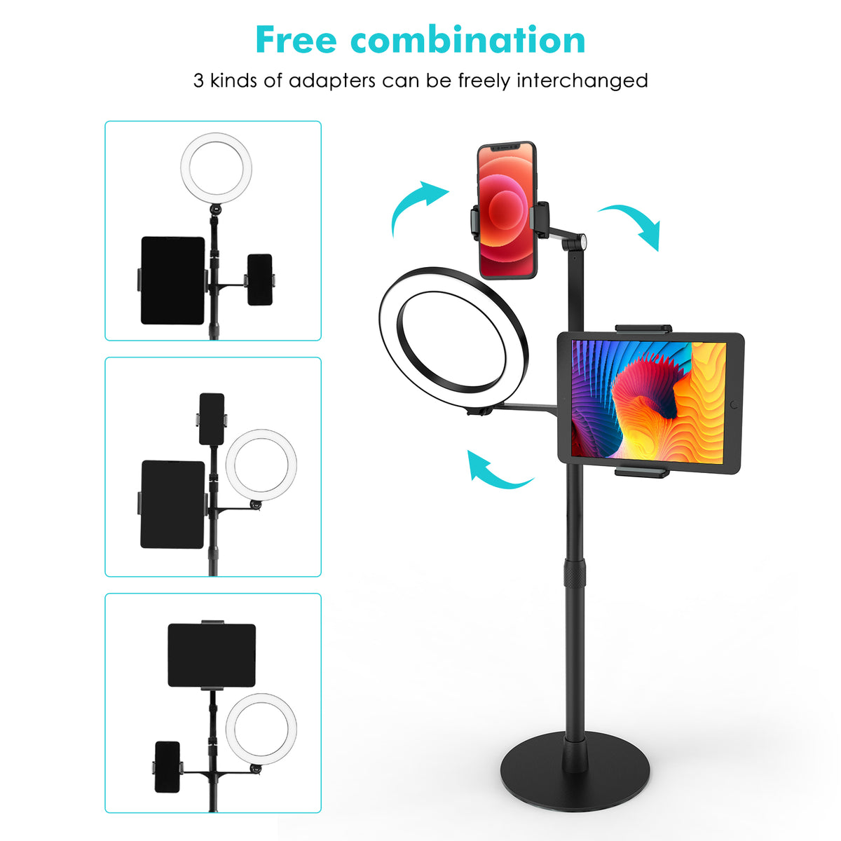 viozon 3-in-1 Selfie Desktop Live Stand (LP-4P)